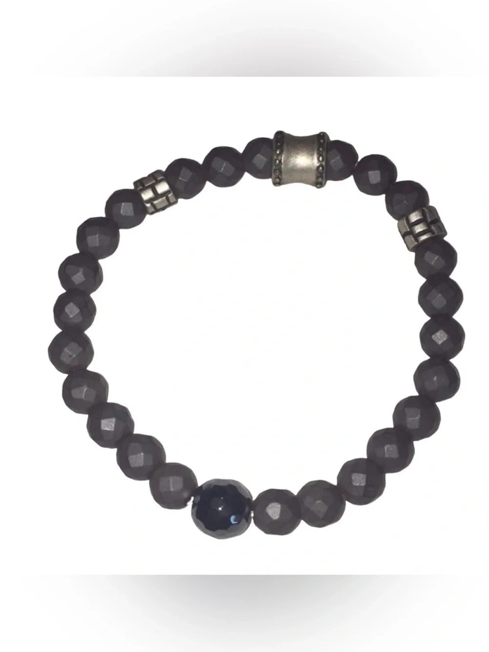 Stainless Steel Mens Duo Cross Bracelet Set.  2 Pc Set NWT